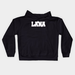 lana del rey - pink/black star design Kids Hoodie